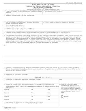 TTB Power of Attorney Form