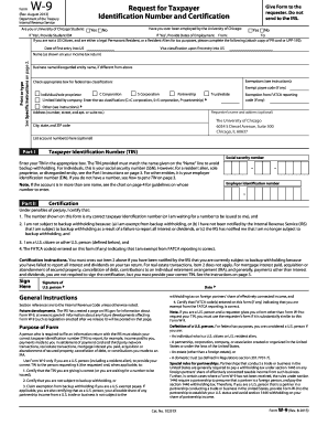 IRS Form W-9 Request for Taxpayer Identification Number and Certification