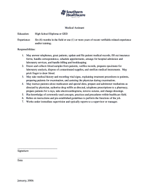 Medical Assistant Job Description and Skills Checklist