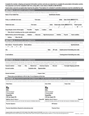 NextRx Prescription Order Form