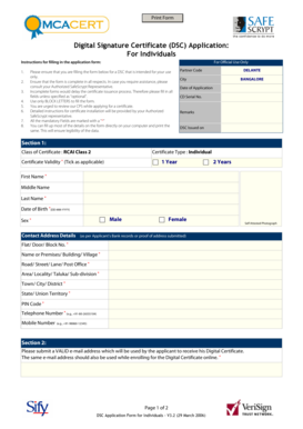 Digital Signature Certificate Application