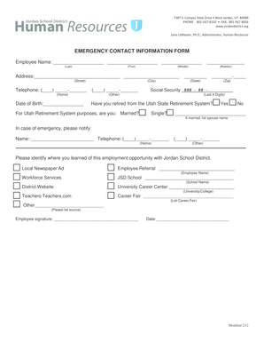 Emergency Contact Information Form