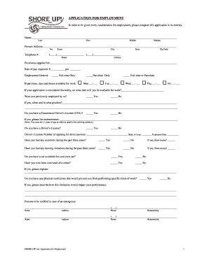 Application for Employment