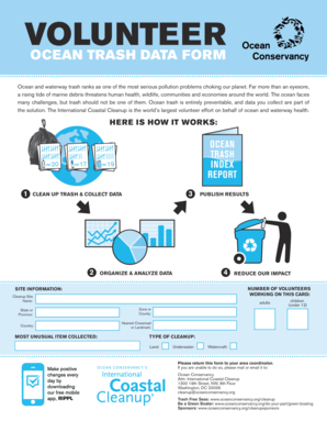 Ocean Trash Data Form