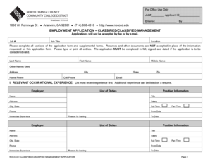 NOCCCD Classified Management Application
