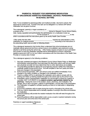 Parental Request for Medication Dispensing