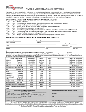 Vaccine Administration Consent Form