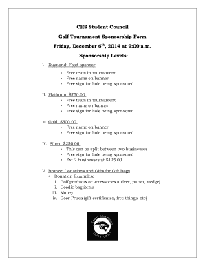 Letterhead in word format download - CHS Student Council Golf Tournament Sponsorship Form Friday ... - cabotschools