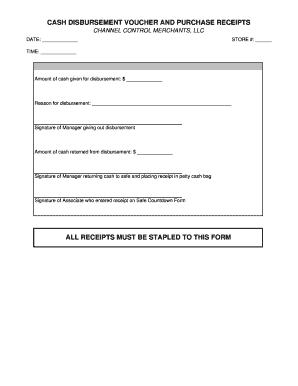 disbursement voucher format