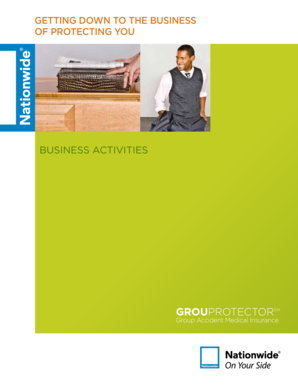 GrouProtector Business Activities Accident Insurance Policy Application