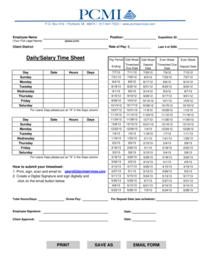 Weekly timesheet template - Portland, MI 48875 5176477533 www