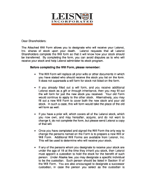 Leisnoi Stock Will Form