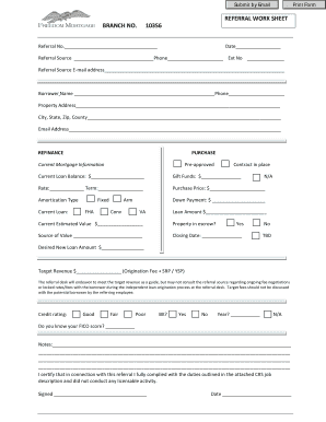 Referral Worksheet