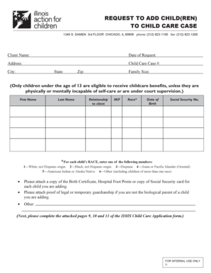 Illinois Child Care Application