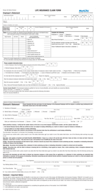 Metropolitan Life Insurance Claim Form
