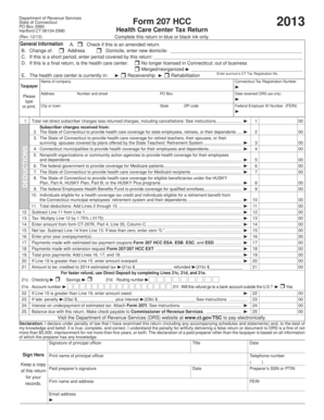 Connecticut Form 207 HCC Health Care Center Tax Return