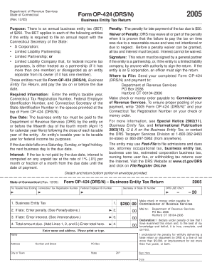 OP-424 DRSN, Business Entity Tax Return. Business Entity Tax Return - cultureandtourism