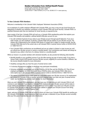 Colorado PERA Member Information Form