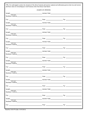 Business Ownership Affidavit