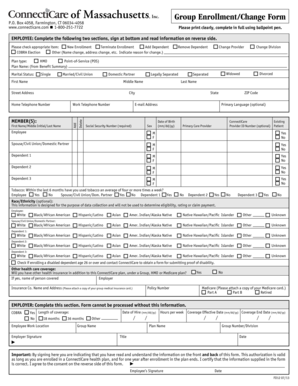 ConnectiCare Group Enrollment/Change Form