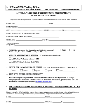 ACTFL Language Proficiency Assessment Application