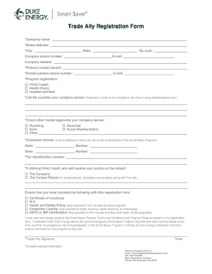Trade Ally Registration Form