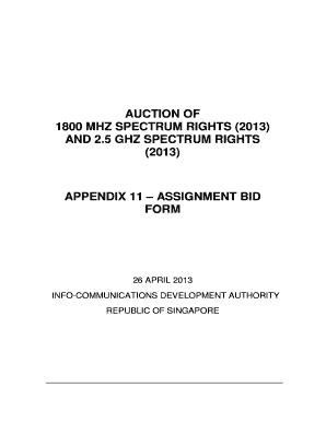 fillable online ida gov assignment bid form ida ida gov fax assignment of bid form