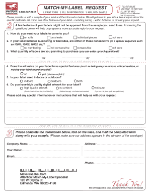 Label Sample Request Form