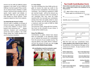 Arizona Tax Credit Contribution Form