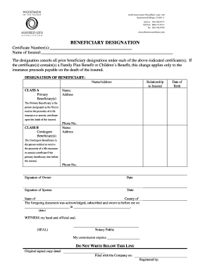 Beneficiary Designation Form