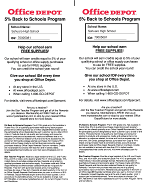 5% Back to Schools Program