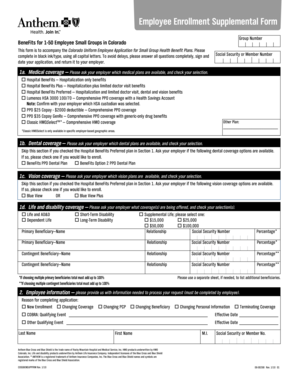 Colorado Employee Enrollment Supplemental Form