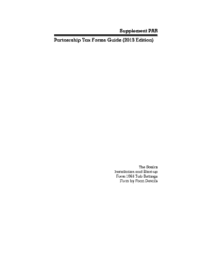 Partnership Tax Forms Guide (2013 Edition)