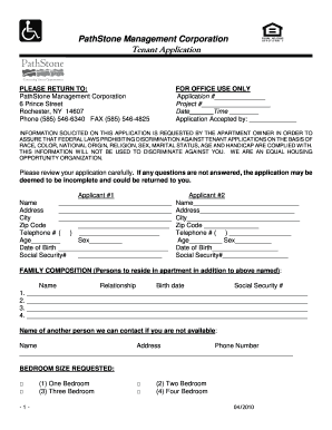 PathStone Tenant Application Form