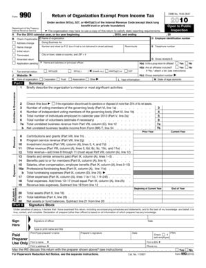 Form 990 Return of Organization Exempt From Income Tax