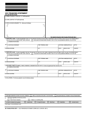 UCC Financing Statement Form UCC1