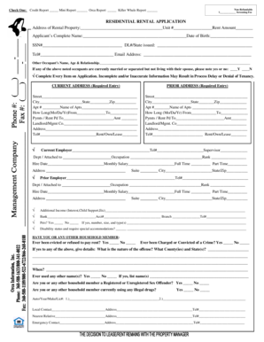 Residential Rental Application