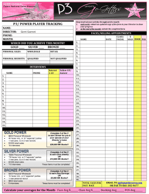 Power Player Tracking Form