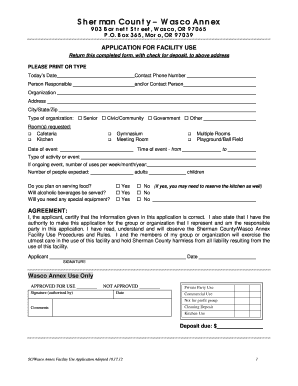 Fillable Online wasco annex form Fax Email Print - pdfFiller