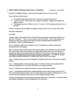 Form 8889 Instructions