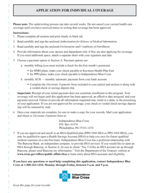 Individual Health Insurance Application