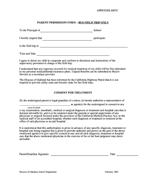 Field Trip Parent Permission Form by Bus - St. Joseph Elementary ... - stfelicitas-school