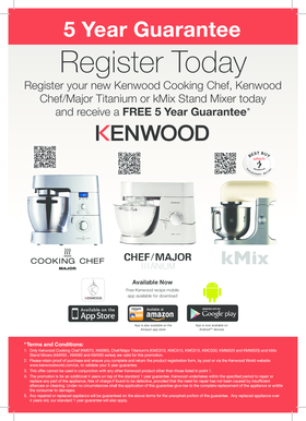 Kenwood 5 Year Guarantee Registration Form