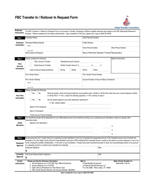 FBC Transfer In Rollover In Request Form