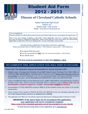 Private School Aid Service Application