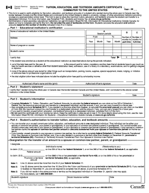 Tuition Education Textbook Amounts Certificate