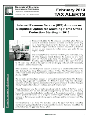 IRS Simplified Home Office Deduction