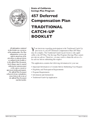 California 457 Deferred Compensation Traditional Catch-Up Application
