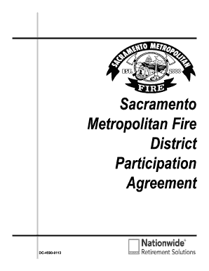 Sacramento Metropolitan Fire District Participation Agreement
