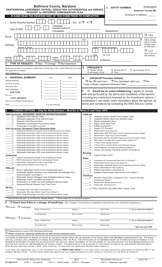 Baltimore County Employee Deferred Compensation Plan Request Form